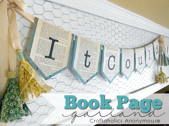 book page garland