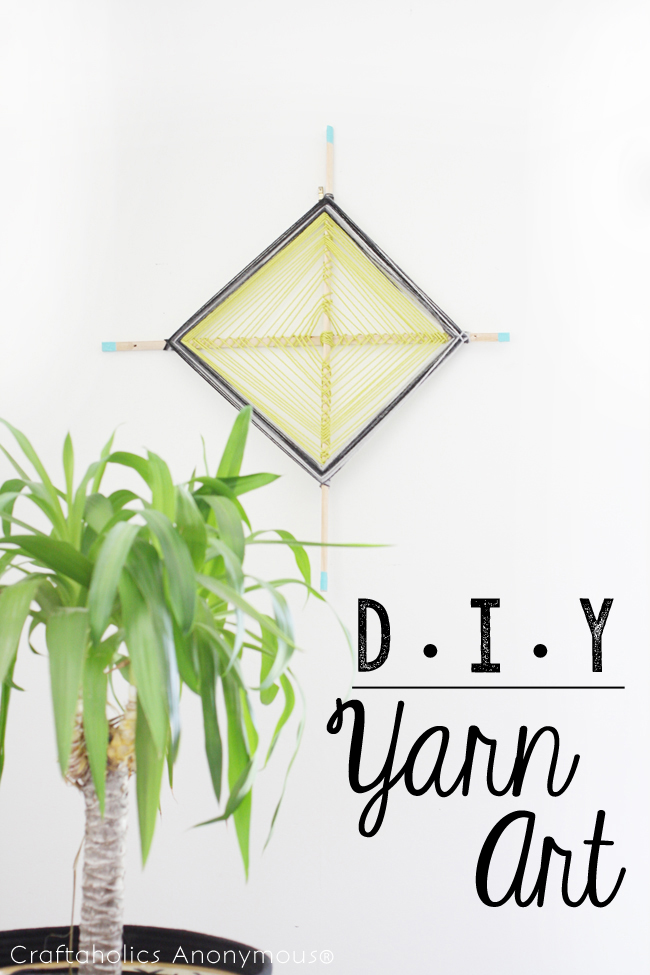 DIY Yarn Art - simple tutorial & fun project! #yarnart #diy #tutorial