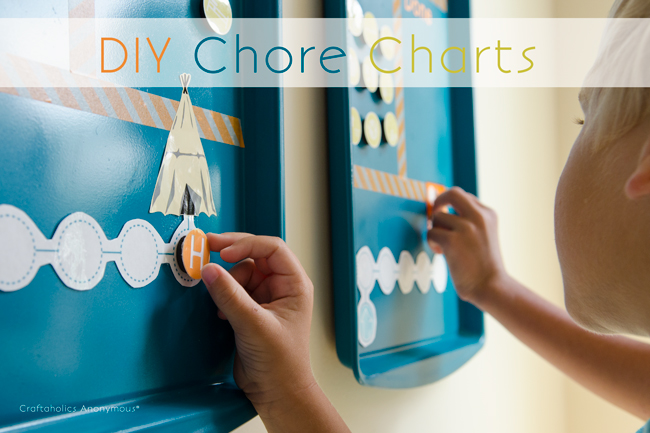 DIY Chore Charts made with Cookie Sheets. Such a good idea!