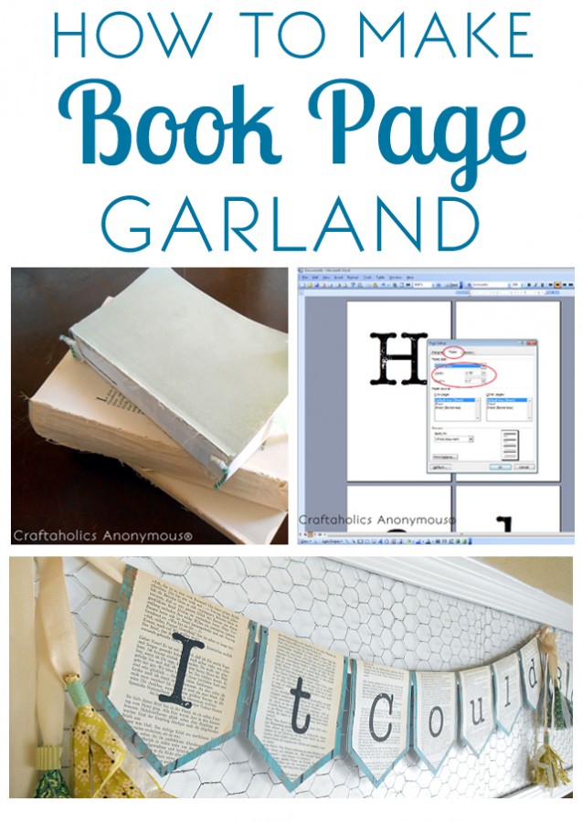 Simple Tutorial for a book page garland