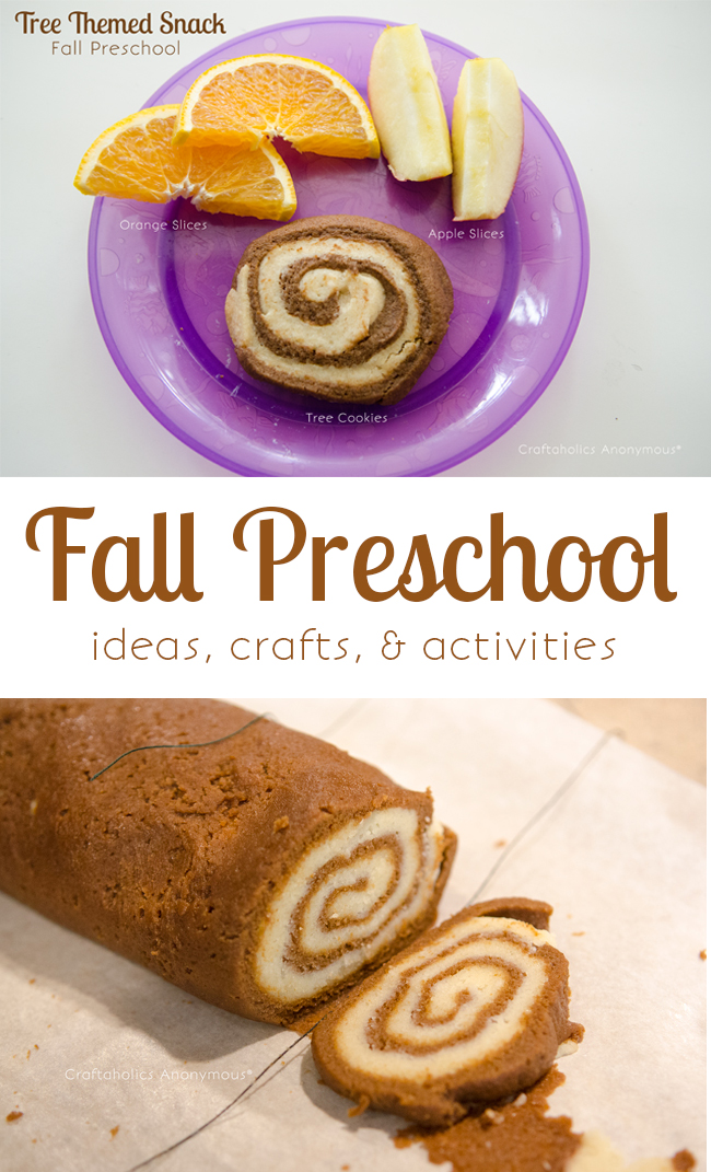 Tree themed snacks for preschool. Such a fun fall themed Preschool!