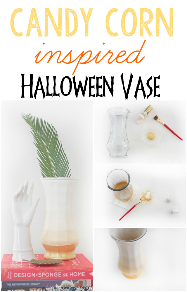 Candy Corn Inspired Vase
