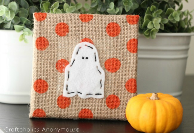 Ghost Halloween craft for kids - easy sewing / lacing. So cute!