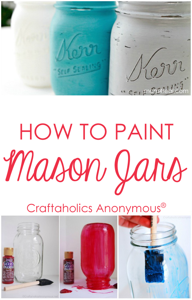 How to Paint Mason Jars. Lots of tips, tricks, and product recommendations. 