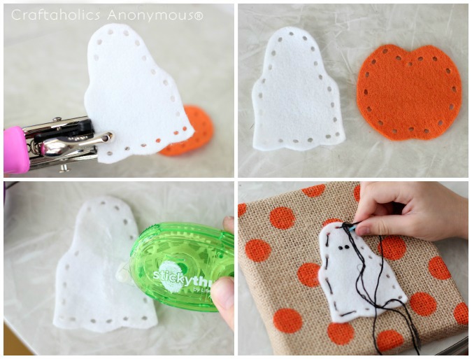 How to make lacing felt shapes - cute Halloween lacing craft idea for kids!