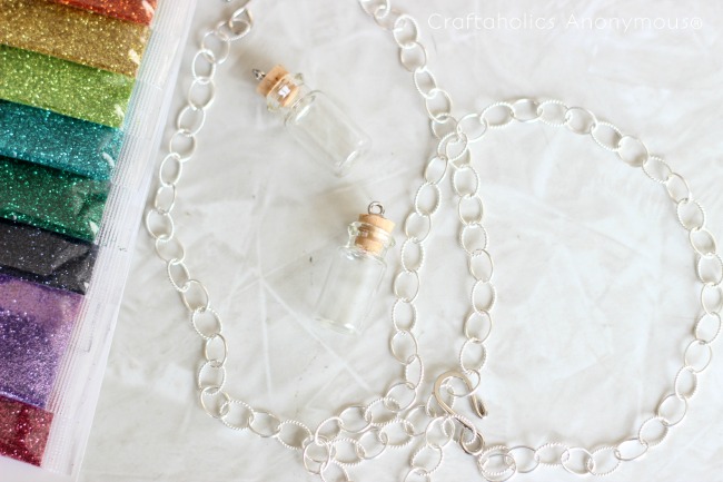 glitter necklaces