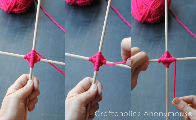 crafting with yarn