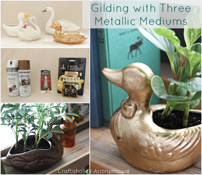 how to gilding. Turn dated duck planters into a sleek, modern gaggle of lovely room accents.