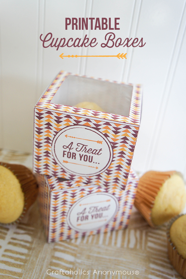 These Printable Cupcake Boxes make the perfect homemade gift!
