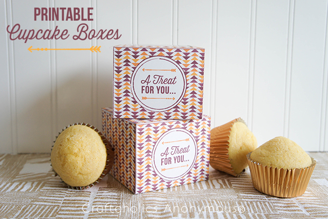 These Printable Cupcake Boxes make the perfect homemade gift!