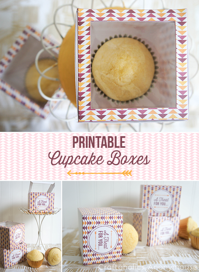 These Printable Cupcake Boxes make the perfect homemade gift!