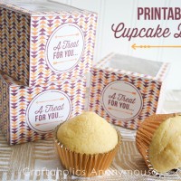 These Printable Cupcake Boxes make the perfect homemade gift!