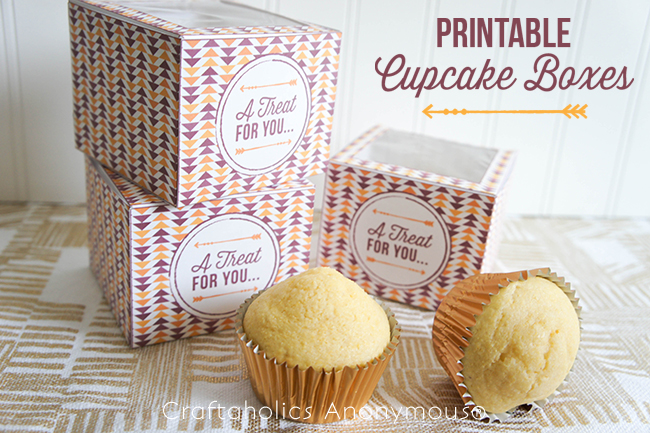 These Printable Cupcake Boxes make the perfect homemade gift!