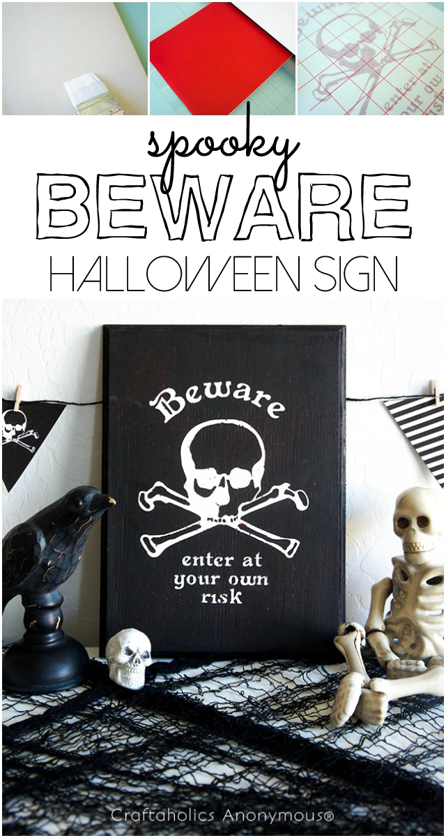 Spooky BEWARE Halloween Sign #halloween #silhouette