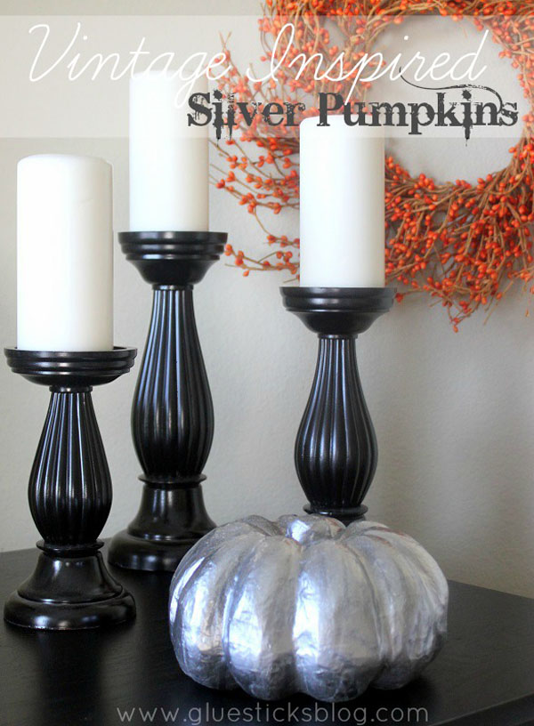 Vintage Inspired Silver Pumpkins