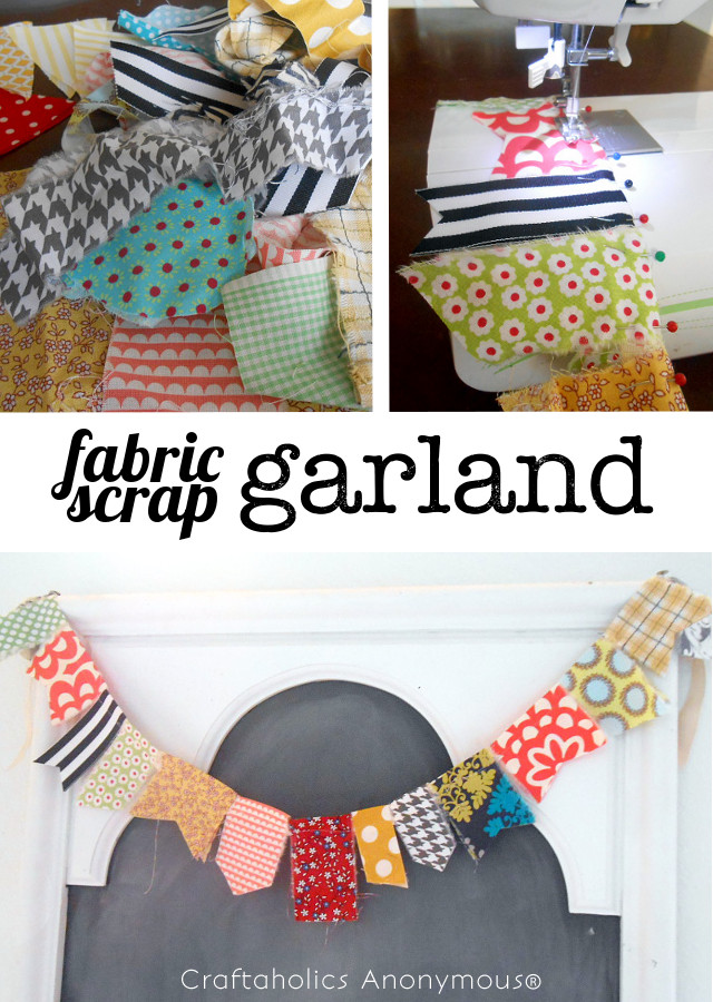 Fabric Scrap Garland Tutorial