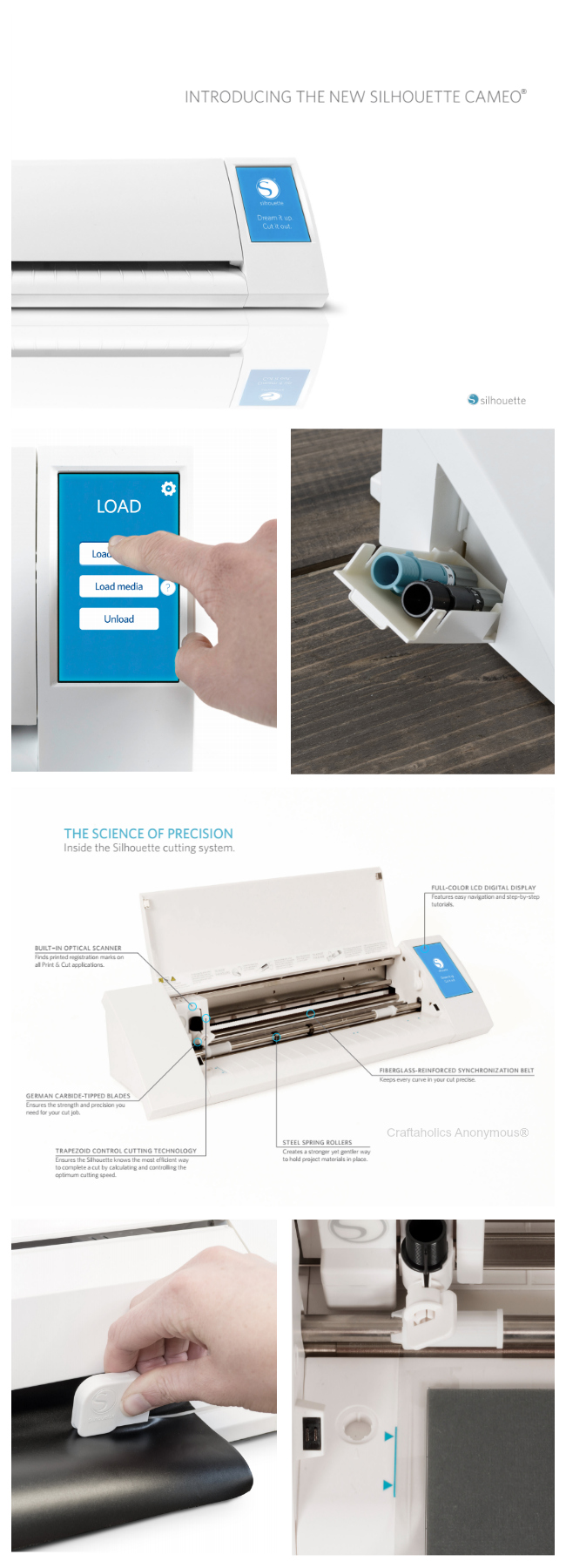 Meet New Silhouette CAMEO. The cross cutter is brilliant and an LCD touch screen with tutorials? awesome!