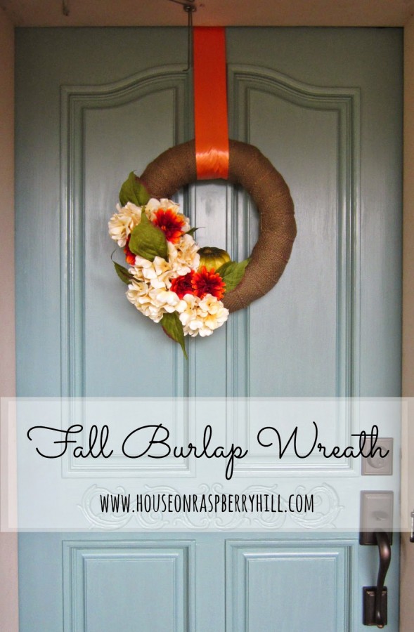 DIY Burlap Fall Wreath 