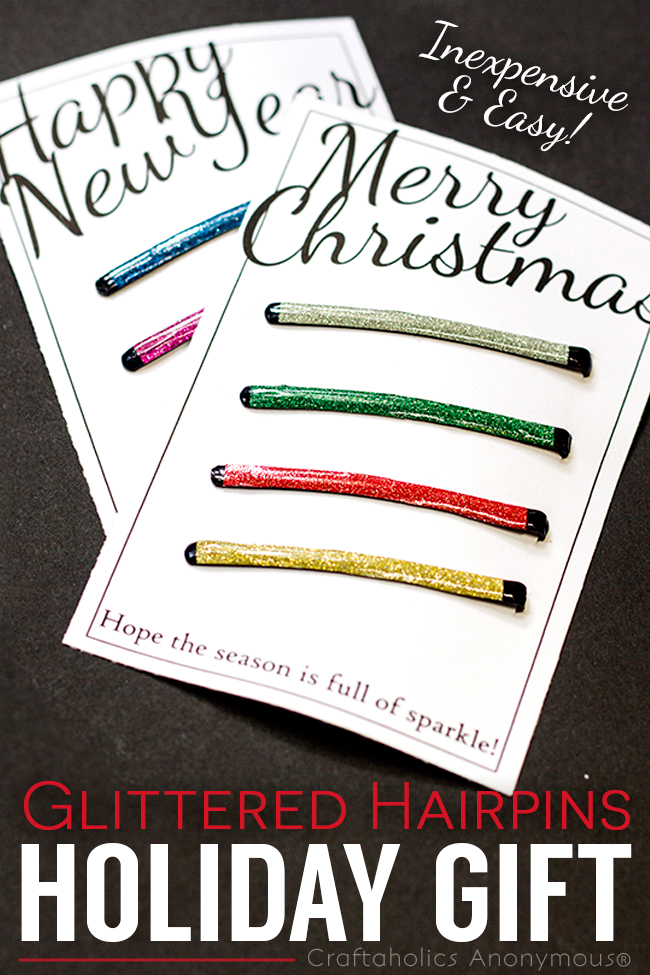Glitter hairpins | Handmade gift idea | Great Christmas gift for girls to make for their friends!
