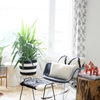 Cowhide Stool Makeover