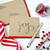 Handmade Holiday notecards using Washi tape.