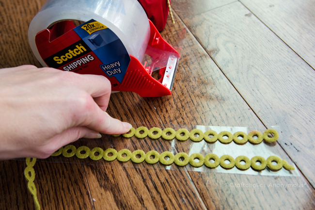 Put trim or lace on your tape before putting on packages for a festive touch.