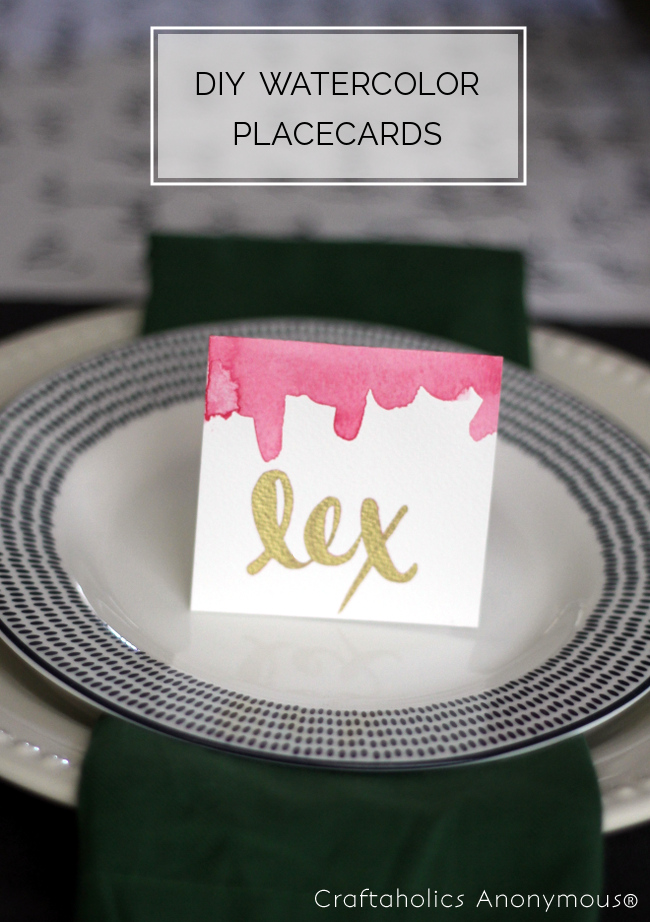 Watercolor Place cards for Thanksgiving