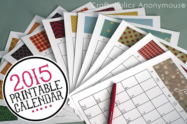 Craftaholics Calendar titled