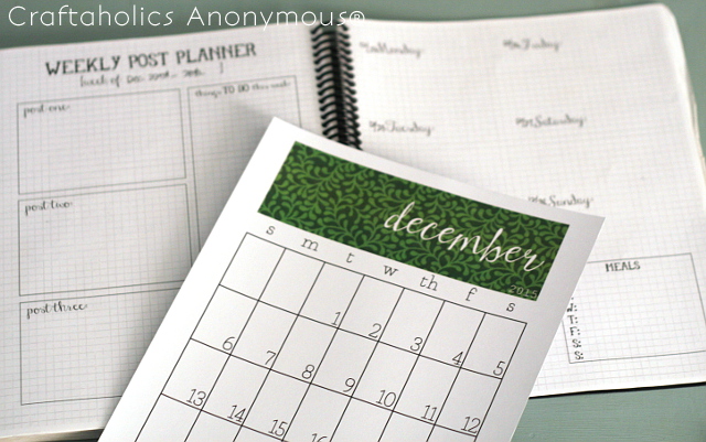 Craftaholics Calendar with planner