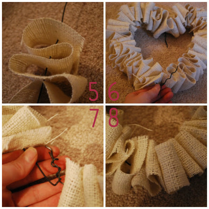 How To Make a Burlap Heart Wreath