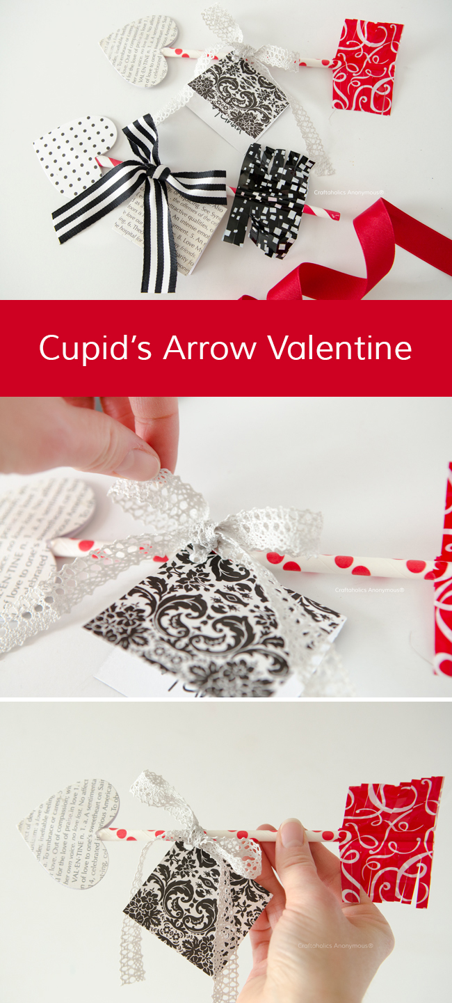 Cupid's Arrow Valentines || A great option for a non-candy DIY Valentine