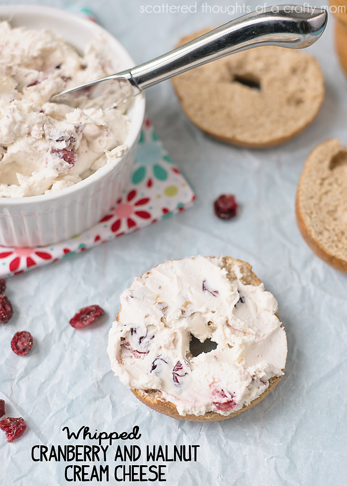 whipped Cranberry and walnut cream cheese