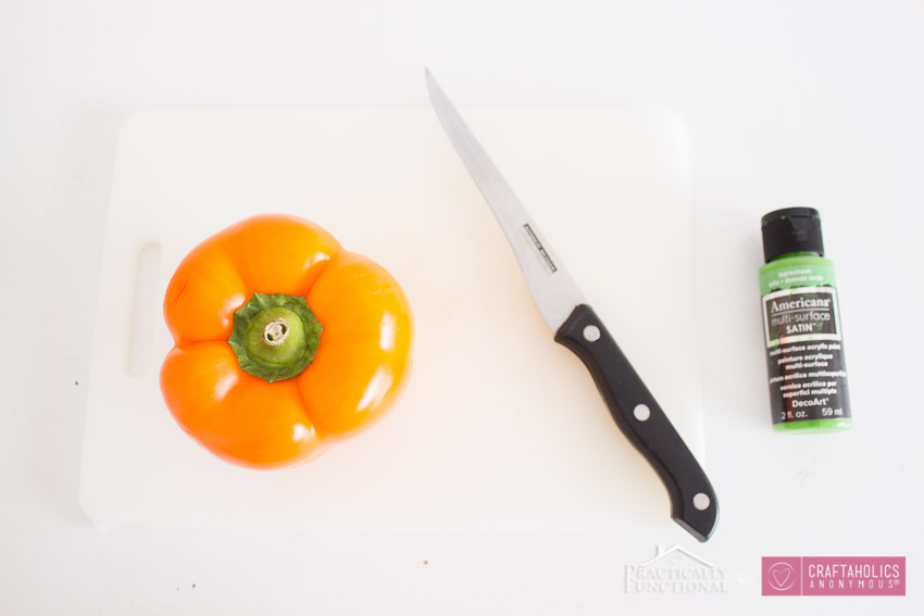 Use A Bell Pepper As A Shamrock Stamp