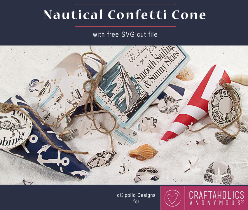 Nautical Confetti Cone dCipollo Designs
