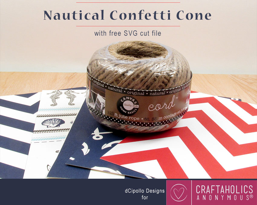 Nautical Confetti Cone 2 dCipollo Designs