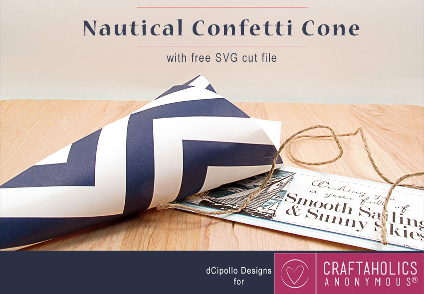 Nautical Confetti Cone 3 dCipollo Designs