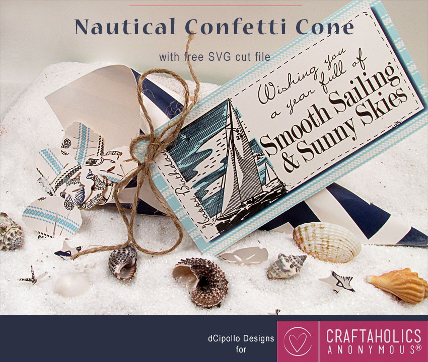 Nautical Confetti Cone 4 dCipollo Designs