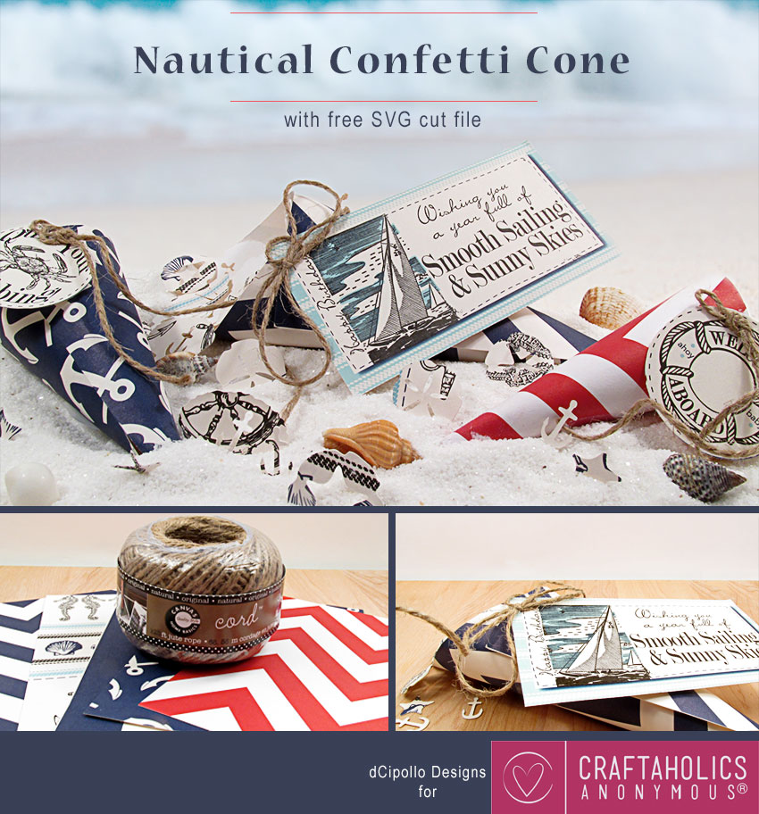 Nautical Confetti Cone 5 dCipollo Designs
