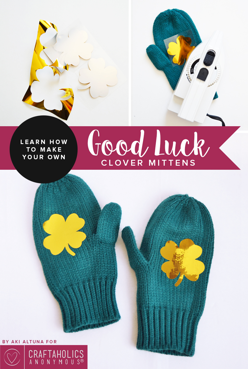 St. Patrick's Day shamrock mittens || Share the good luck! St. Patrick's Day shamrock mittens || Share the good luck!