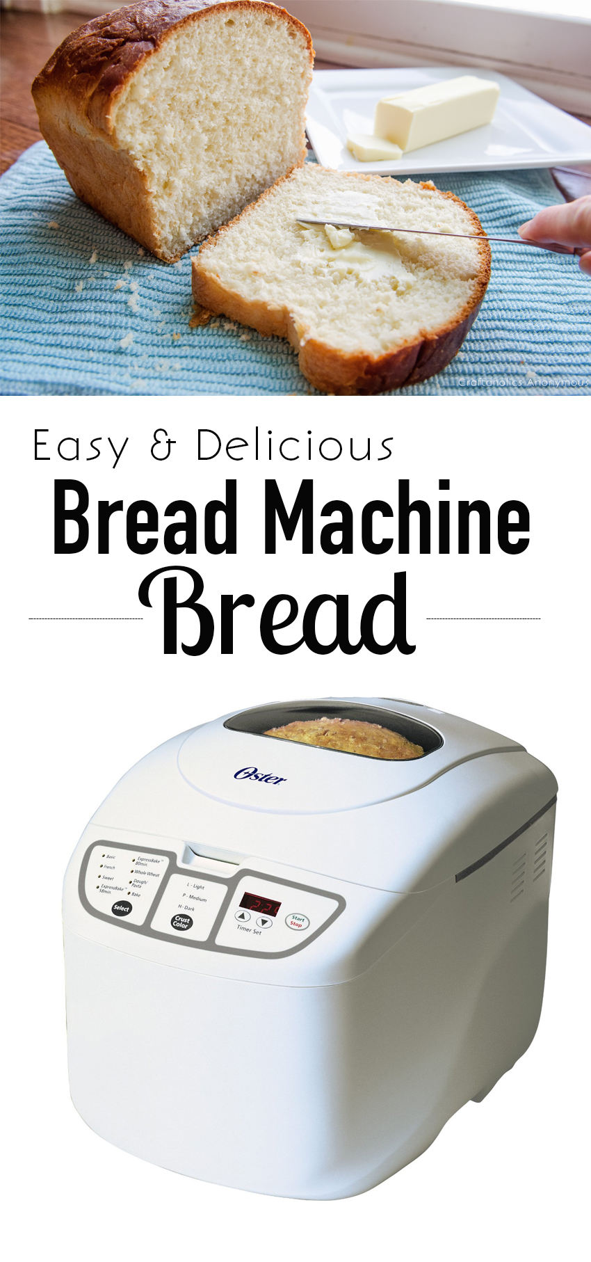 The most Delicious Bread Machine bread recipe ever! Get homemade bread the easy way.