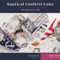 Free SVG Cut File – Nautical Confetti and Cone