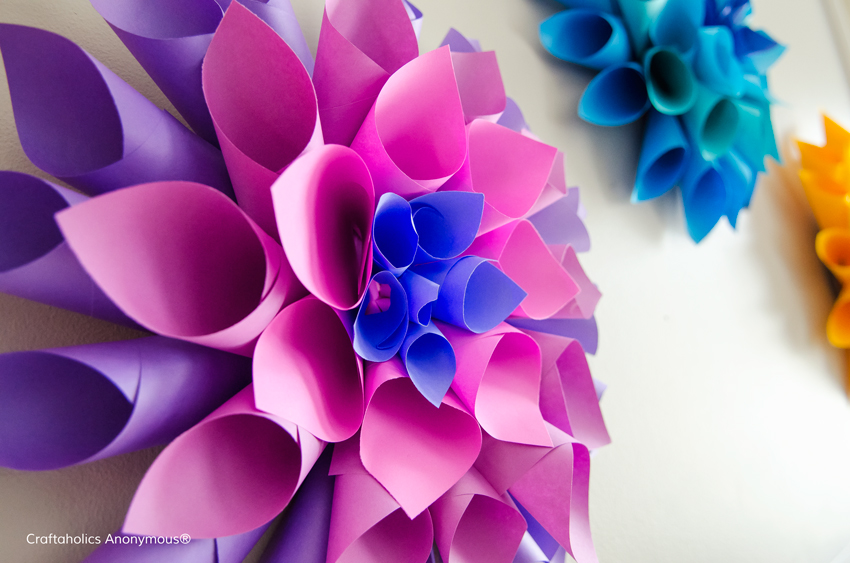 Paper Flower Dahlias in a rainbow of colors