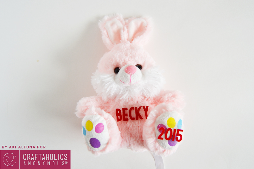diy personalized easter bunny plush