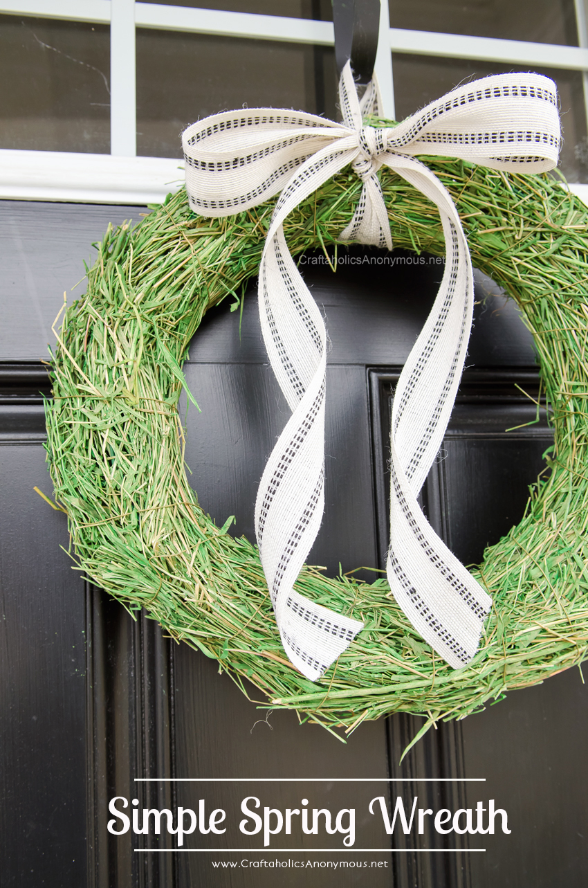 Simple Spring Wreath + ideas on how to make more Spring Wreaths in a matter of minutes. Love the monogram one!