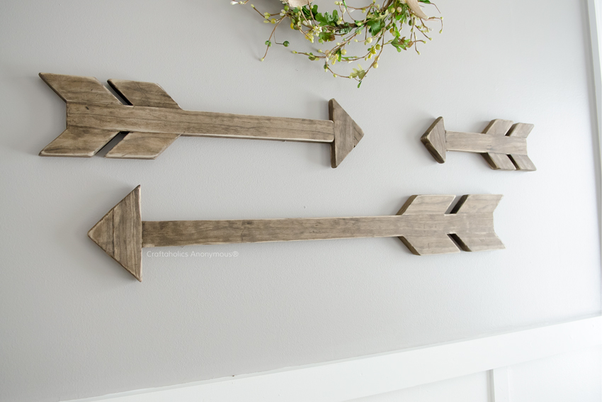 DIY Decor Wood Arrows || Great tutorial with measurements for all 3 arrows