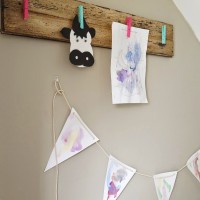 DIY Rustic Wood Children's Art Display