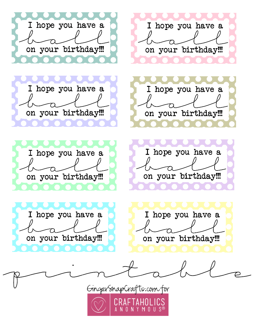 Free Birthday Printables and gift idea