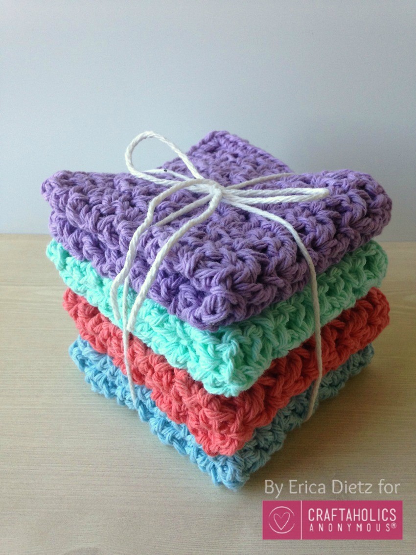 blossom stitch crochet washcloths