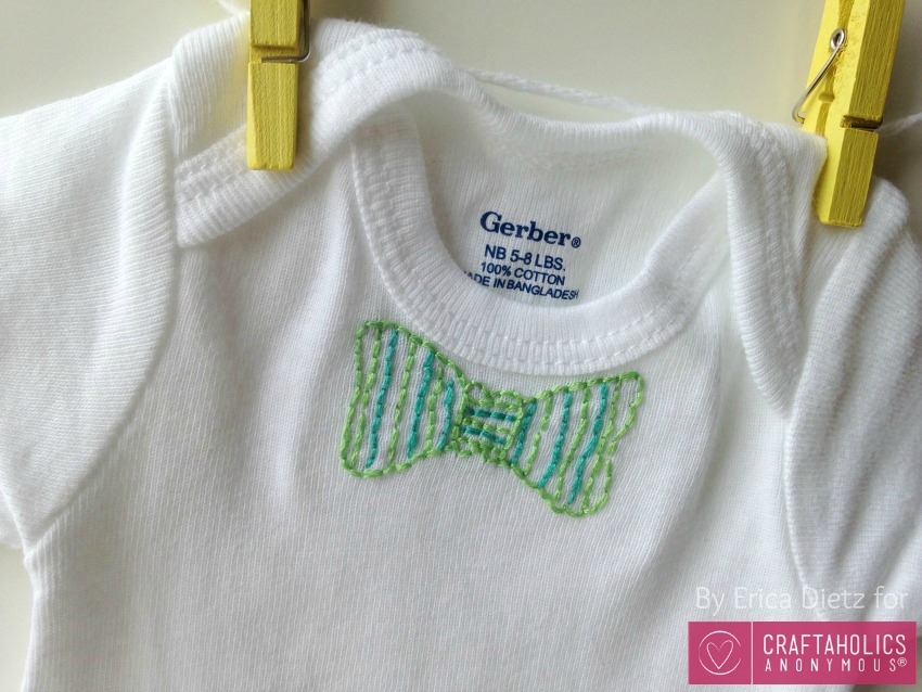 embroidered baby onesie