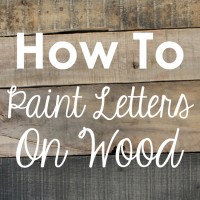 How to Paint Letters on Wood Without a Stencil